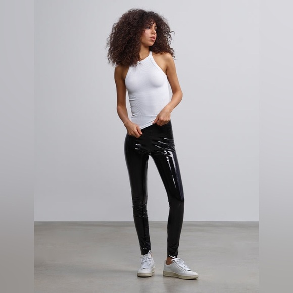 NWT COMMANDO PATENT FAUX LEATHER PERFECT CONTROL LEGGINGS, BLACK Medium - Picture 5 of 11